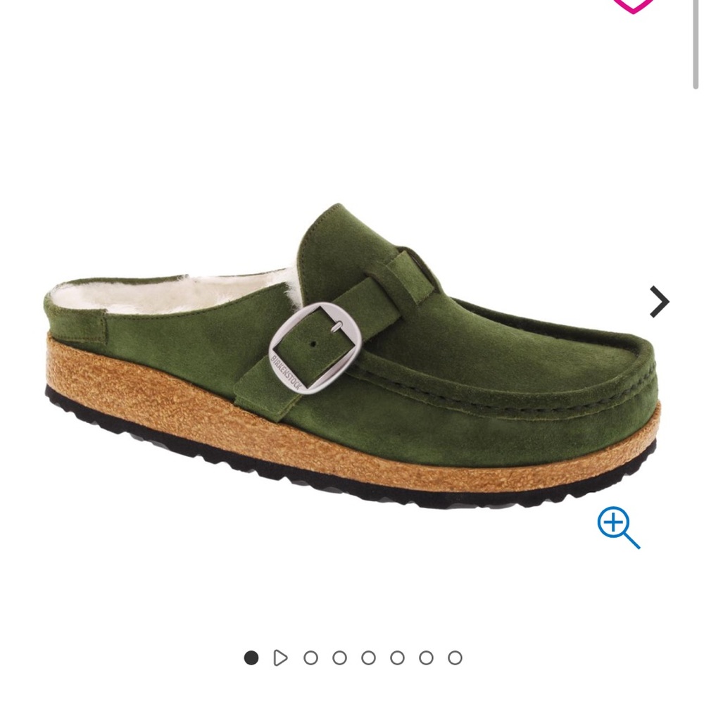Birkenstock Green Suede Mules
